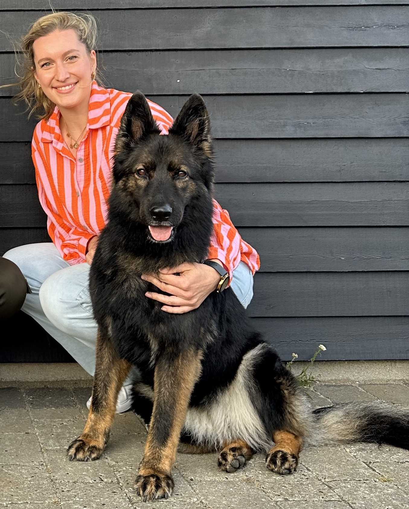 Nina Hoppe mit Hund